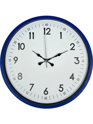 ForWhat Büro Ev Ofis Hediyesi Için 36CM Lacivert Tip Dekor Duvar Saati