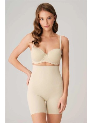 Çamaşır Kenti Mikro Kumaş Silikon Bantlı Paçalı Sıkı Şort Korse