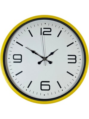 ForWhat Büro Ev Ofis Hediyesi Için 36CM Sarı Trend Dekor Duvar Saati