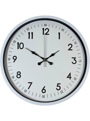ForWhat Büro Ev Ofis Hediyesi Için 36CM Beyaz Style Dekor Duvar Saati