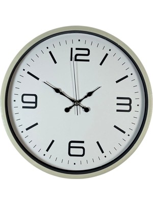 ForWhat Büro Ev Ofis Hediyesi Için 36CM Krem Trend Dekor Duvar Saati