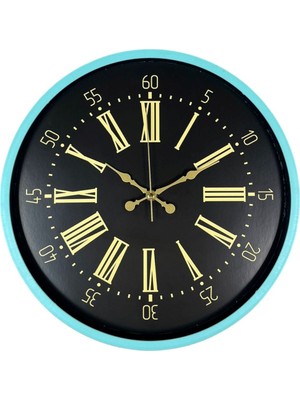 ForWhat Büro Ev Ofis Hediyesi Için 36CM Turkuaz Dekoratif Duvar Saati