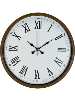 ForWhat Büro Ev Ofis Hediyesi Için 36CM Kahverengi Trend Dekor Duvar Saati