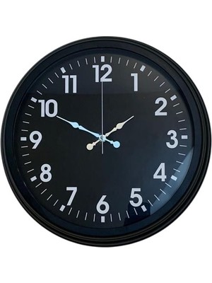 ForWhat Büro Ev Ofis Hediyesi Için 40CM Siyah Prestij Trend Duvar Saati