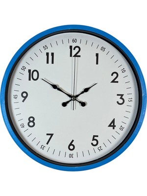 ForWhat Büro Ev Ofis Hediyesi Için 36CM Mavi Tip Dekor Duvar Saati