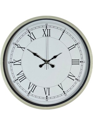 ForWhat Büro Ev Ofis Hediyesi Için 36CM Krem Dekoratif Duvar Saati