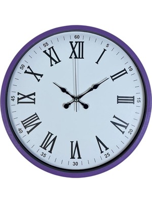 ForWhat Büro Ev Ofis Hediyesi Için 36CM Mor Model Dekor Duvar Saati