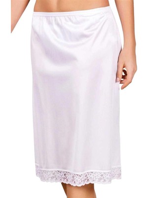 Çamaşır Kenti Polyamid Dantelli Diz Altı Jüpon