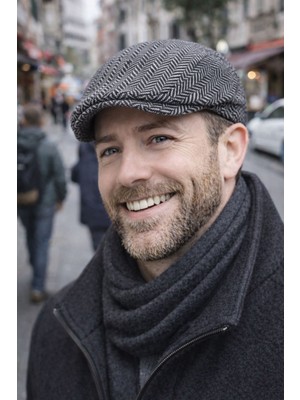 Kaşe Lastikli Balık Sırtı Ördek Kasket Şapka ÜN0010