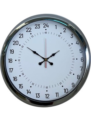 ForWhat Büro Ev Ofis Hediyesi Için 40CM Krom Trend Model Duvar Saati