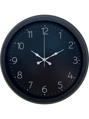 ForWhat Büro Ev Ofis Hediyesi Için 40CM Siyah Metal Kalsik Tasarım Duvar Saati