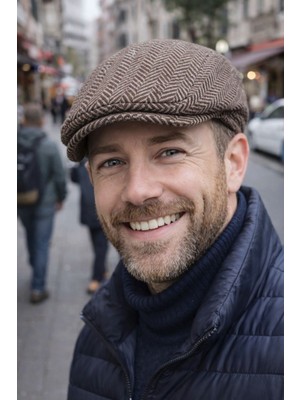 Kaşe Lastikli Balık Sırtı Ördek Kasket Şapka ÜN0010