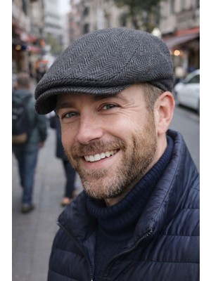 Kaşe Lastikli Balık Sırtı Ördek Kasket Şapka ÜN0010