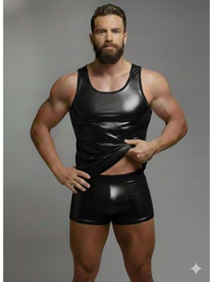 bebekokusu Erkek Lame Tank Top Boxer Takımı