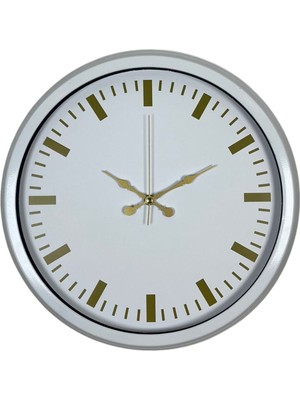 ForWhat Büro Ev Ofis Hediyesi Için 40CM Beyaz Metal Zarafet Duvar Saati