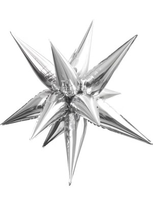 Parti Sürprizi Gümüş Kutup Yıldızı Şekilli Folyo Balon 1 Adet