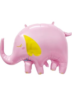 Parti Sürprizi Sevimli Pembe Fil Şekilli Folyo Balon 1 Adet