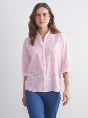 Lc Waikiki Yeni Sezon Ajurlu Brode Kadın Gömlek