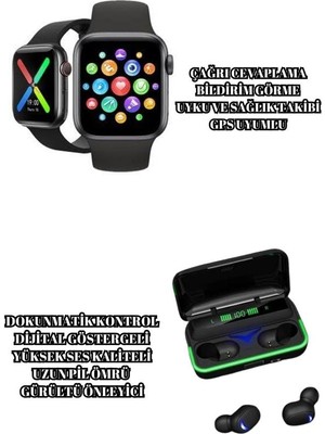Toptan Bulurum Ucuz ve Kaliteli Kulaklıklı Saat Seti Bluetooth Bağlantılı Akıllı Saat ve Kulaklık
