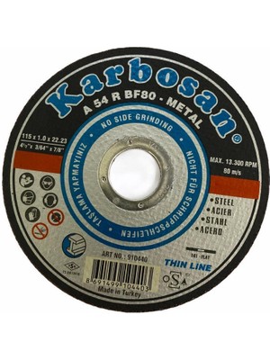 Toptan Bulurum Karbosan 115X1,0X22 Thinline Metal Kesici