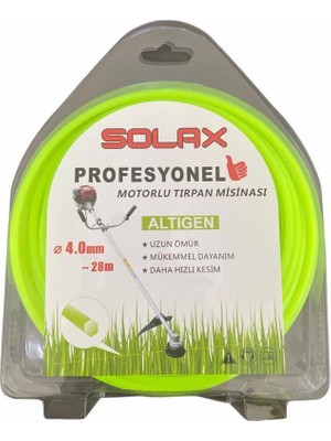 Toptan Bulurum Solax Altıgen Tırpan Misinası 4 mm 28 Metre