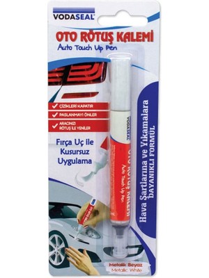 Toptan Bulurum Vodaseal Oto Rötuş Kalemi Metalik Beyaz 5 ml