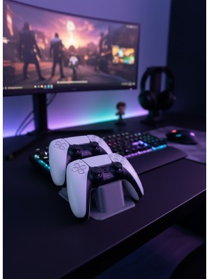 Toptan Bulurum Antrasit Ikili Gamepad Tutucu 7X18 cm Masa ve Raf Düzeni