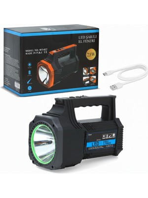 Toptan Bulurum Şarjlı Dev Boy El Feneri 25W Süper Parlak LED El Lambası Kamp, Av ve Güvenlik Için Ideal