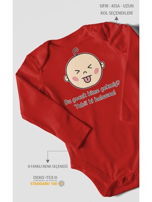 Morivo Kids Bu Çocuk Kime Çekmiş? Tabiki Halasına Baskılı Bebek Zıbını – Çıtçıtlı Body | %100 Pamuk Uzun Kol