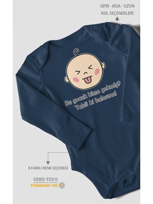 Morivo Kids Bu Çocuk Kime Çekmiş? Tabiki Halasına Baskılı Bebek Zıbını – Çıtçıtlı Body | %100 Pamuk Uzun Kol