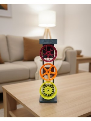 Marsilyan 3’lü Jant Dekor Seti Masa Üstü ve Salon Için Modern Spor Tasarım - MCT5497-8608