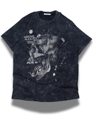 Fuddy Moda Unisex Things Could Be Different Baskılı Yıkamalı T-Shirt, Oversize Asking Alexandria Temalı Tişört
