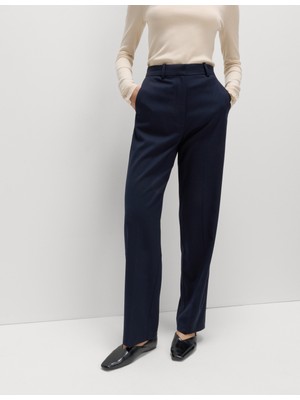 Marks & Spencer Düz Paça Esnek Kumaşlı Pantolon