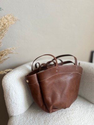 Luciaonline Taba Deri Kadın Günlük Yavrulu Çanta Trend Kadın Çanta – Büyük Boy Omuz ve Askılı Model