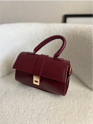 Luciaonline Indigo Bordo Omuz Çantası