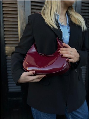 Luciaonline Kadın Cherry Rugan Oval Çanta