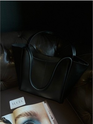 Luciaonline Ruby Siyah Deri Omuz Çanta