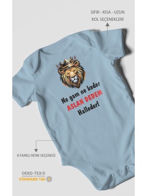 Ne Gam Ne Keder Aslan Dedem Halleder Baskılı Bebek Zıbını – Çıtçıtlı Body | %100 Pamuk Kısa Kol