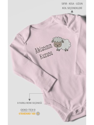 Ablasının Kuzusu Baskılı Bebek Zıbını – Çıtçıtlı Body | %100 Pamuk Uzun Kol