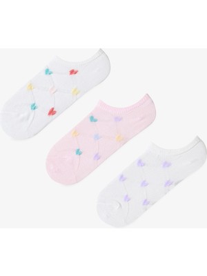 Penti Renkli Kız Çocuk Vibrant Hearts 3'lü Patik Çorap