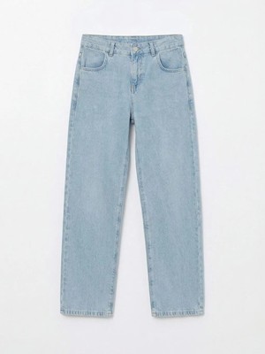LC Waikiki Gri Loose Fit Erkek Çocuk Jean Pantolon  (S6)