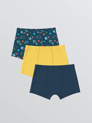 LC Waikiki Lacivert Erkek Çocuk Boxer 3 Lü  (S6)