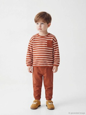 LC Waikiki Kahverengi Erkek Bebek Sweatshirt ve Eşofman Altı Takım  (S6)