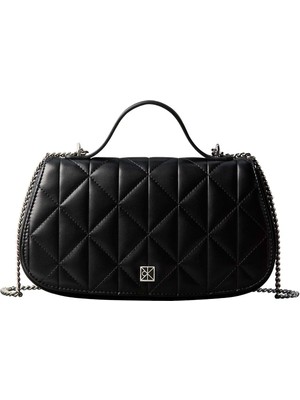 Calvin Klein %51 Polyester, %49 Poliüretan Siyah Kadın Çapraz Çanta LV04F3410GUB1