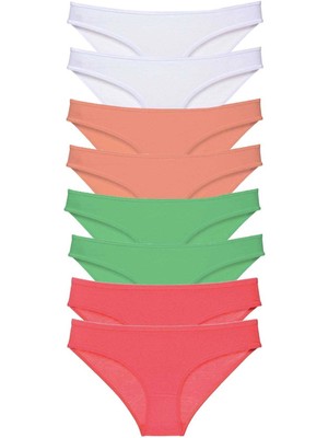 Moda Şahsenem 8 Adet Süper Eko Set Likralı Kadın Slip Külot 527