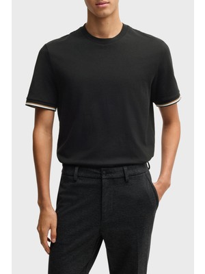 Boss Bisiklet Yaka Regular Fit Pamuklu Jarse T Shirt Erkek T Shirt 50501097 001