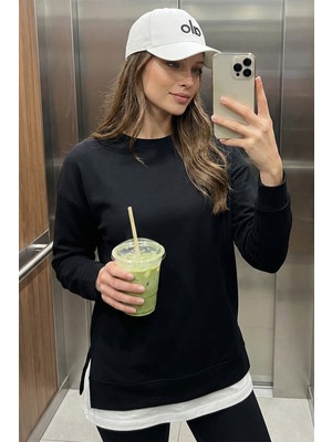 Lela Streç Oversize Fit Bisiklet Yaka Modal Kumaş Sweat Bayan SWEAT 5865877