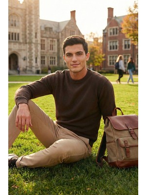 Buratti Slim Fit Bisiklet Yaka Pamuklu Kazak Erkek Kazak 456201