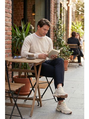 Buratti Slim Fit Bisiklet Yaka Pamuklu Kazak Erkek Kazak 456201