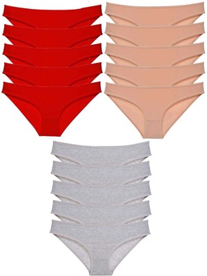 Moda Şahsenem 15 Adet Süper Eko Set Likralı Kadın Slip Külot 513